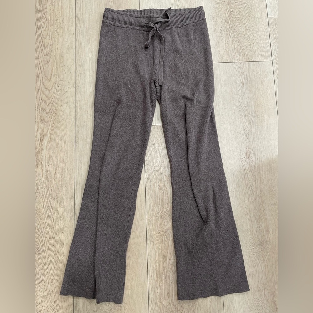 Cozy Brown Knit Lounge Pants